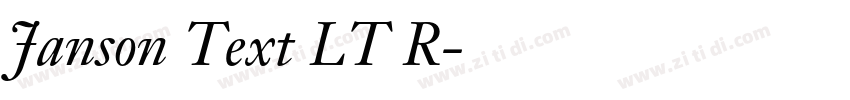 Janson Text LT R字体转换